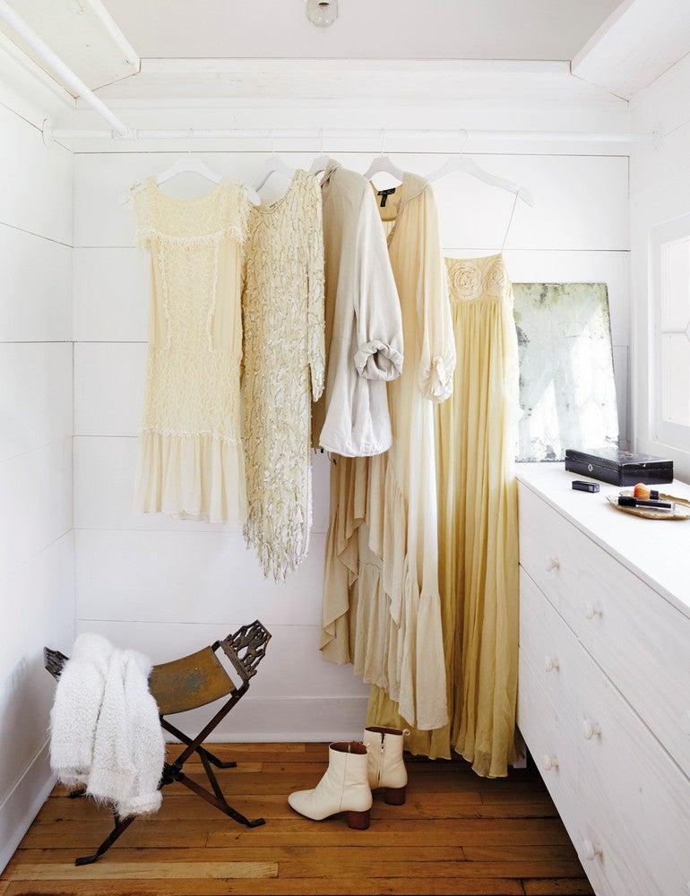Taupe and White Closet
