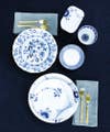 replacements table setting blue