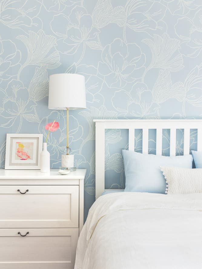 blue bedroom wallpaper