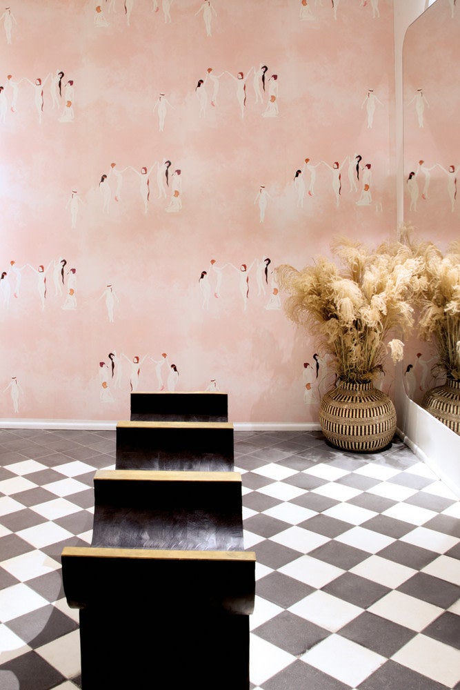 Black and Pink Entryway
