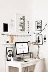 Home Office Organization Tips White Gallery Wall