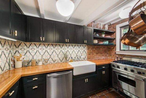 Best Celebrity Kitchens Small Kitchen With Tile Backsplash
