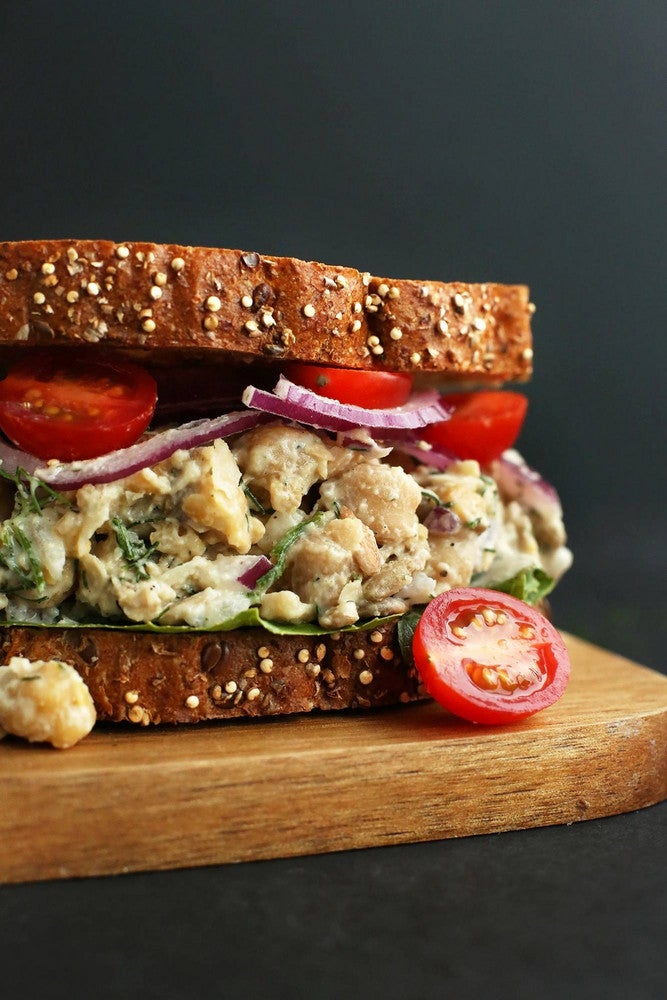 Vegetarian Sandwich Recipes Chickpea Sunflower Sandwich