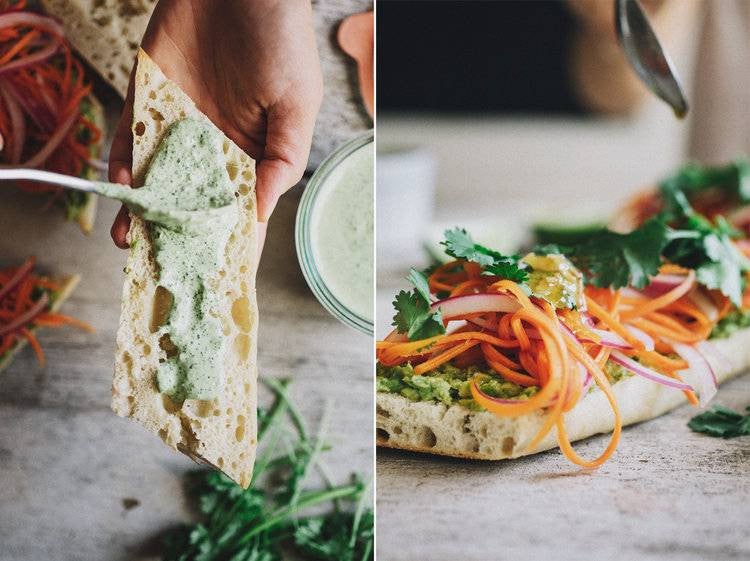 Vegetarian Sandwich Recipes Vegetable Banh Mi