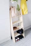 clever shoe storage wooden ladder