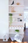 The Best Shelves for Small Spaces Narrow Shelves Half Wall