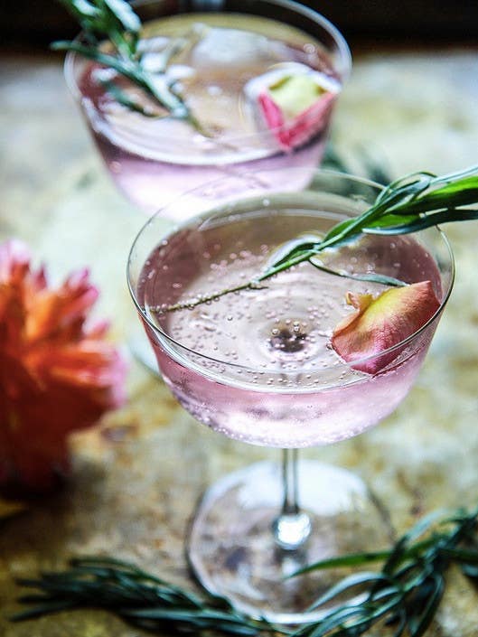 11 Seriously Refreshing Lemonade Cocktail Recipes: Rose and Tarragon Gin Lemonade
