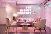 pink neon sign office decor