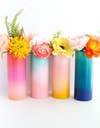 colorful gradient vases