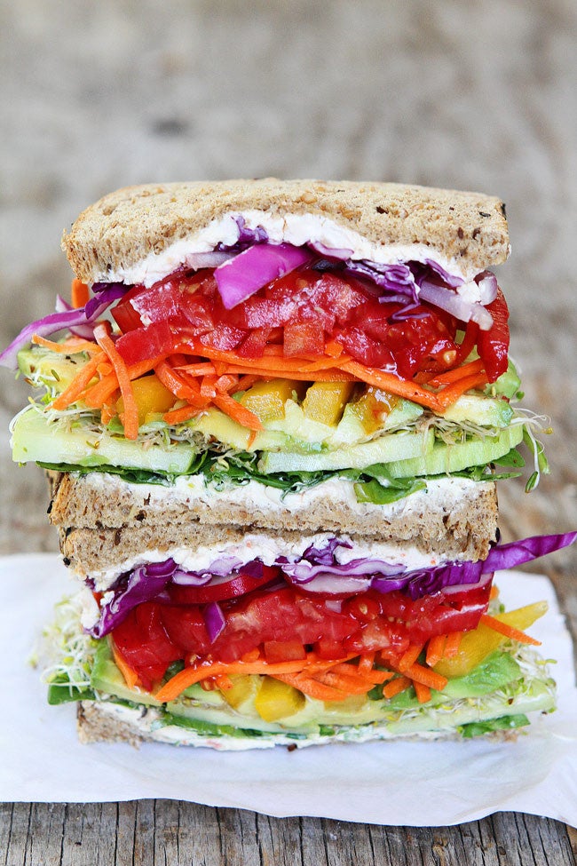 rainbow vegetable sandwich