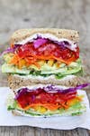 rainbow vegetable sandwich