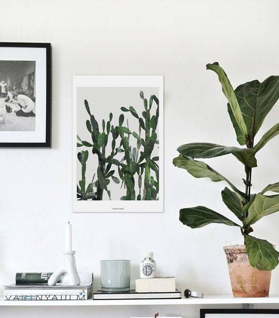 living room updates  white vignette with plants