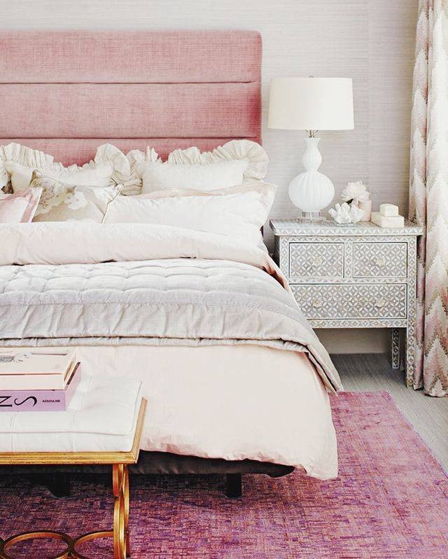 Pink and White Bedroom