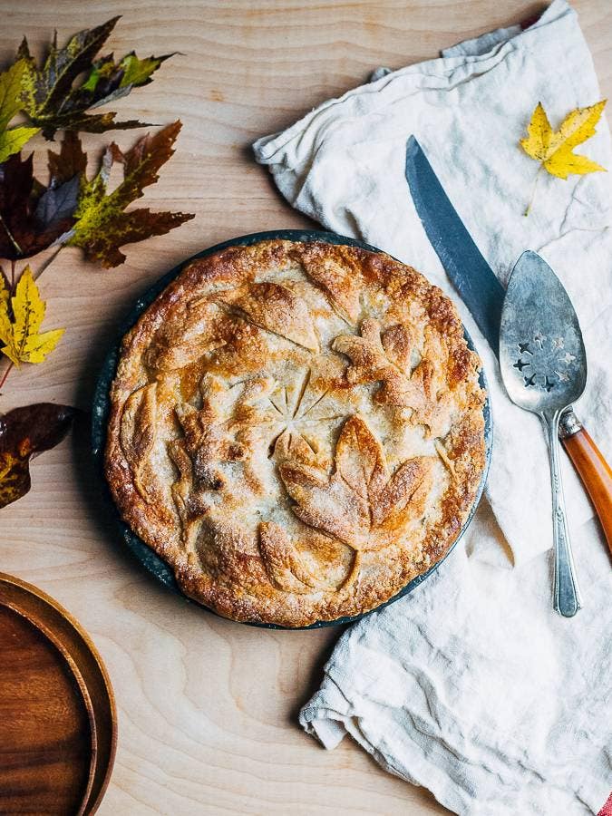 fall pie recipes asian pear and apple pie with leafy crust