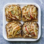 Toast Ideas apple cinnamon peanut butter toast