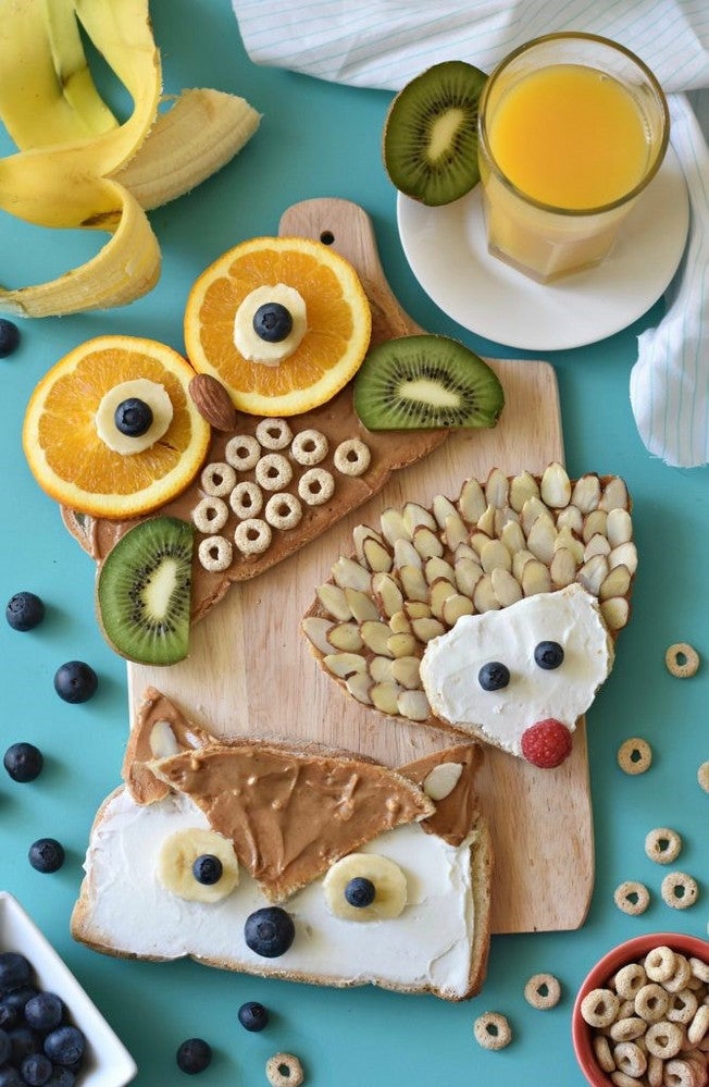12 Adorable Children's Lunches To Make This Week- woodland animal toast