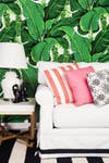 7 Tropical Wallpapers You'll Love- bold sitting area