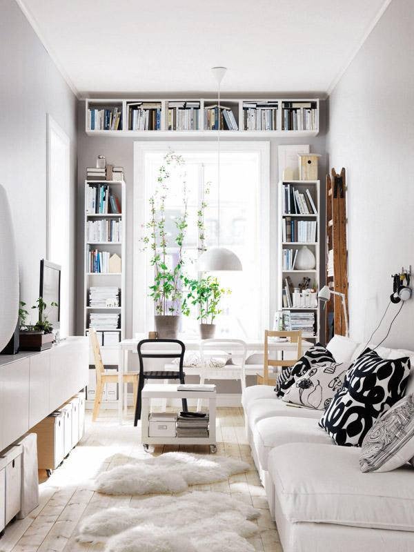 2017's Best Small Space Decorating Ideas- vertical bookshelves