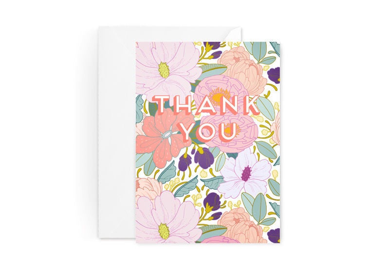 cute thank you cards floral paper raven co.