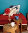 10 Teal Home Decor Ideas- colorblocking corner