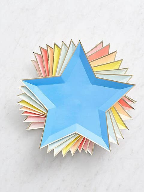 paper products neon star plates
