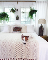 Woven Quilt in Cozy Bedroom