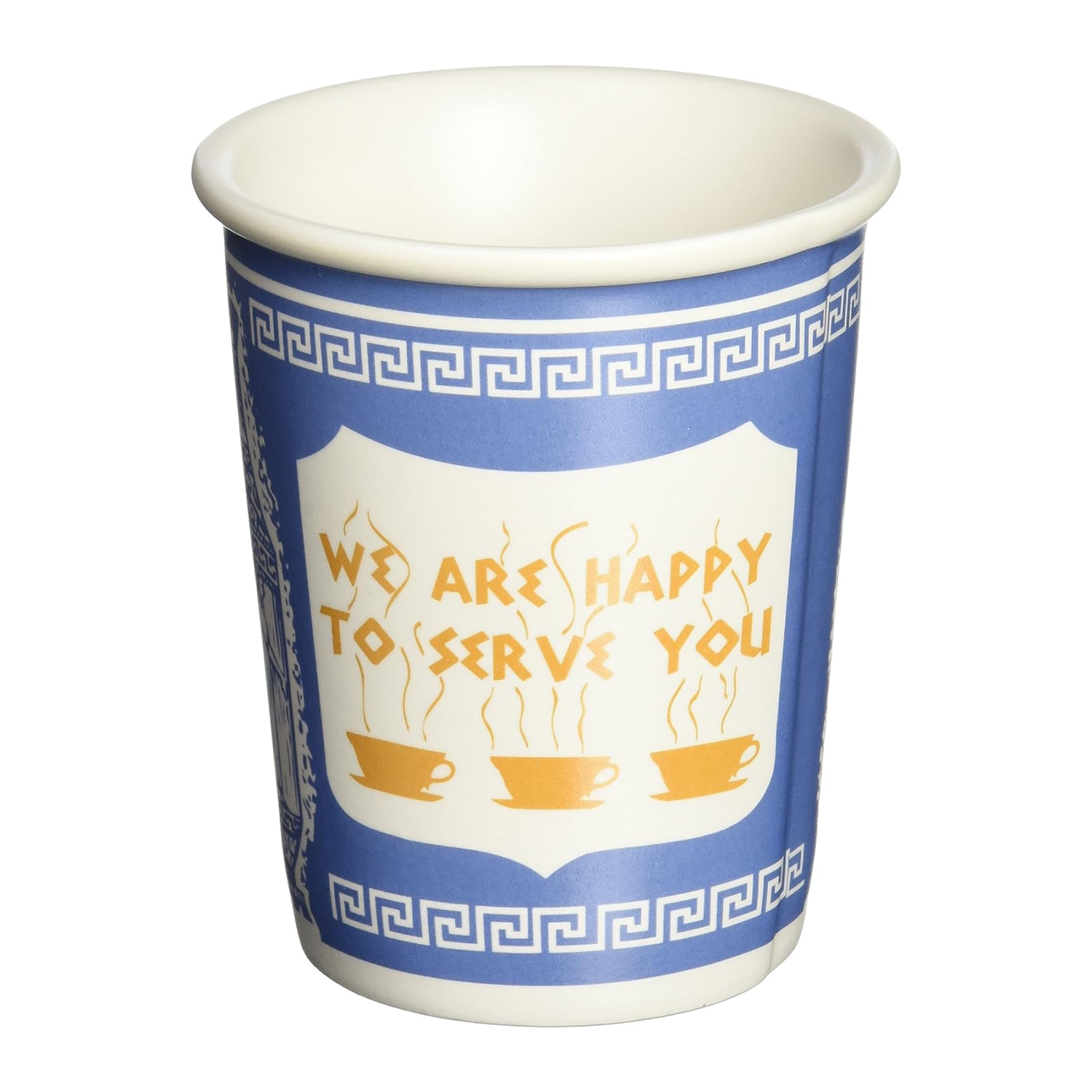 NYC to-go cup "We Are Happy To Serve You"