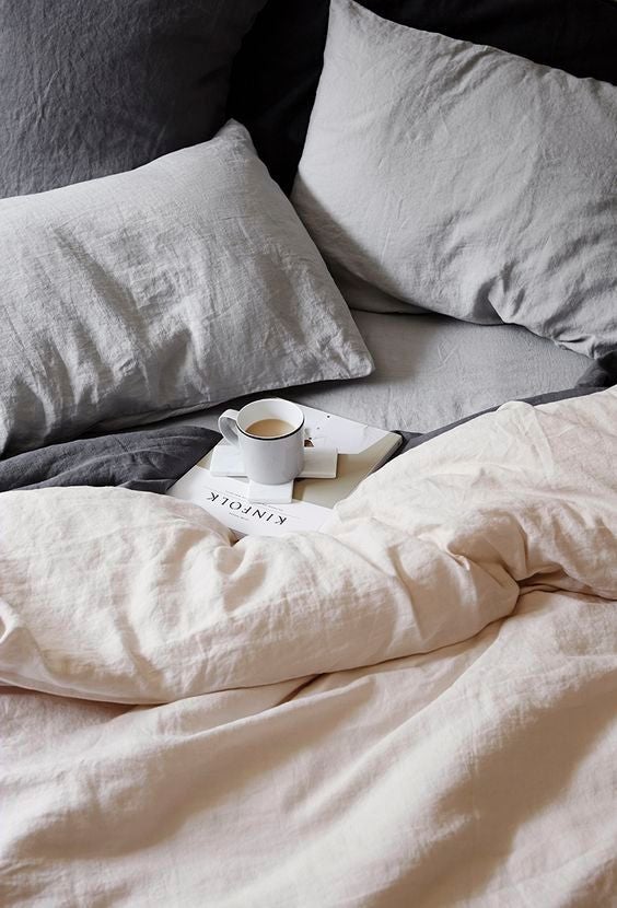 pastel bed linens