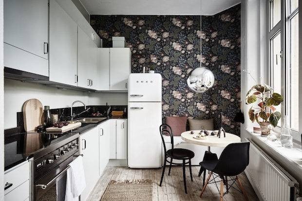 dark pattern wallpaper black kitchen wallpaper