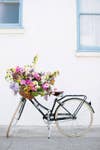 Spring Flower Arrangements flowers in a bike basket