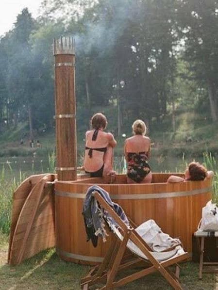Summer Camps For Adults Wood Hot Tub