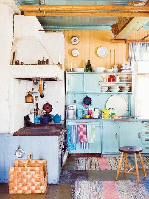 Kitchen Paint Color Ideas Blue Cabinets