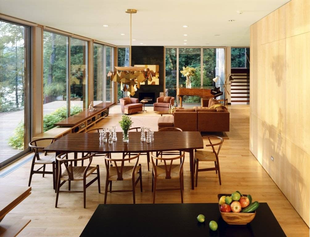 Best Modern Lake Houses Wood Neutral Living Space