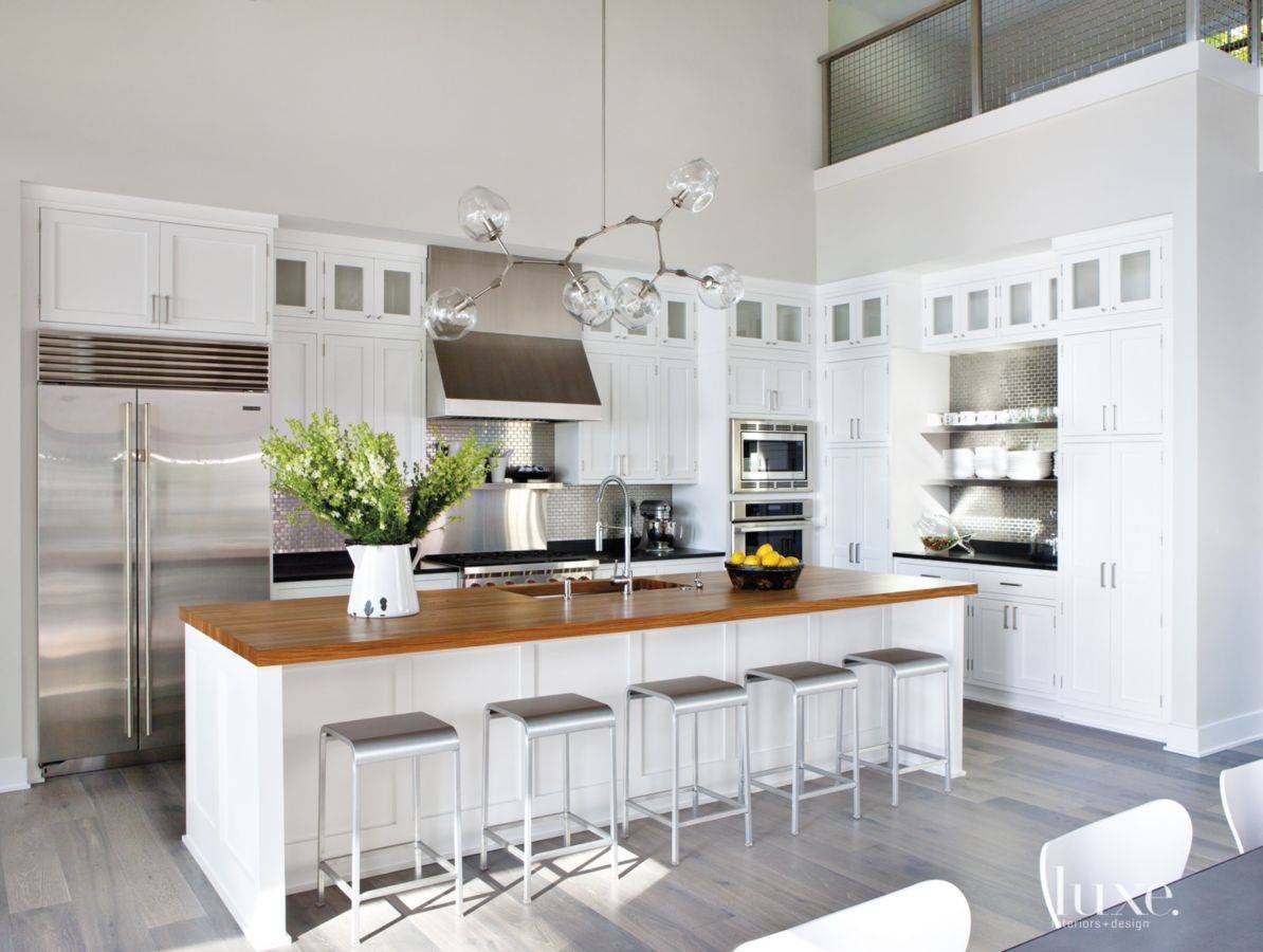 Best Modern Lake Houses White Kitchen