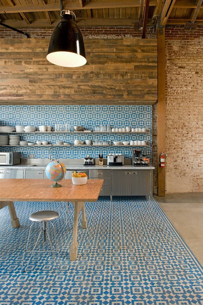 Colorful Kitchen Backsplashes Blue Green Patterned Tile Backsplash Floor
