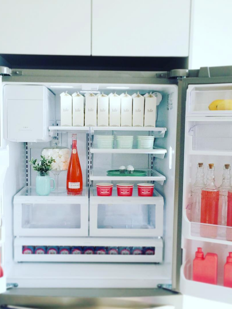 how to organize refrigerator pink and white organized refrigerator