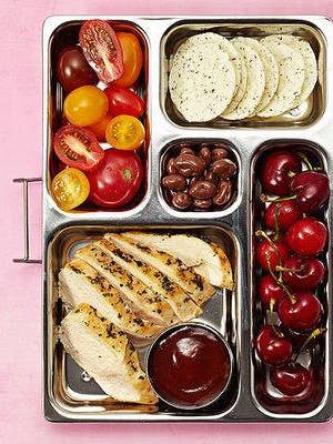 packed lunch ideas chicken bento box