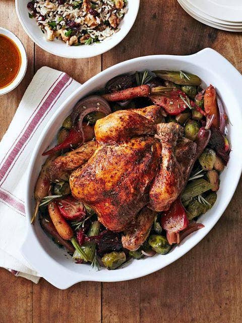 slow cooker lunch recipes herbed chicken with beets and brussels