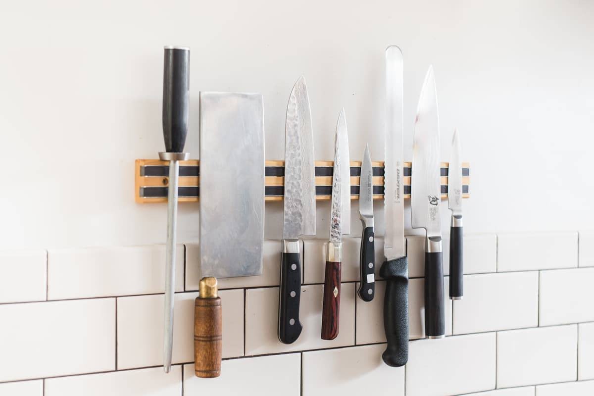 Small Apartment Storage Ideas Magnetic Knife Strip