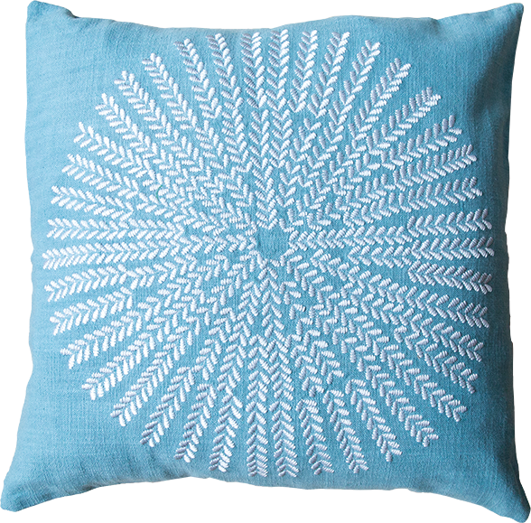 The Company Store Domino Blue Pillow