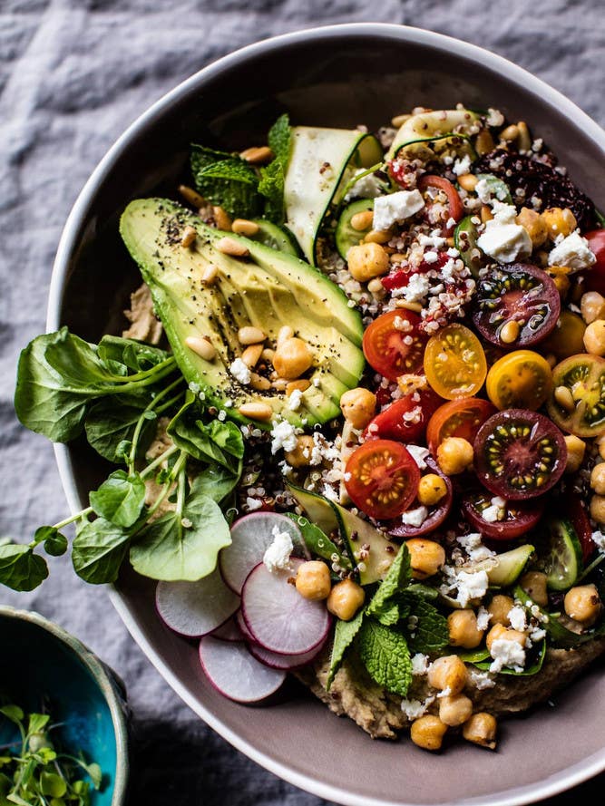 easy lunch ideas for work  Loaded Greek Quinoa Salad