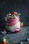 easy lunch ideas for work  Chia, Acai and Strawberry Layered Breakfast Jar