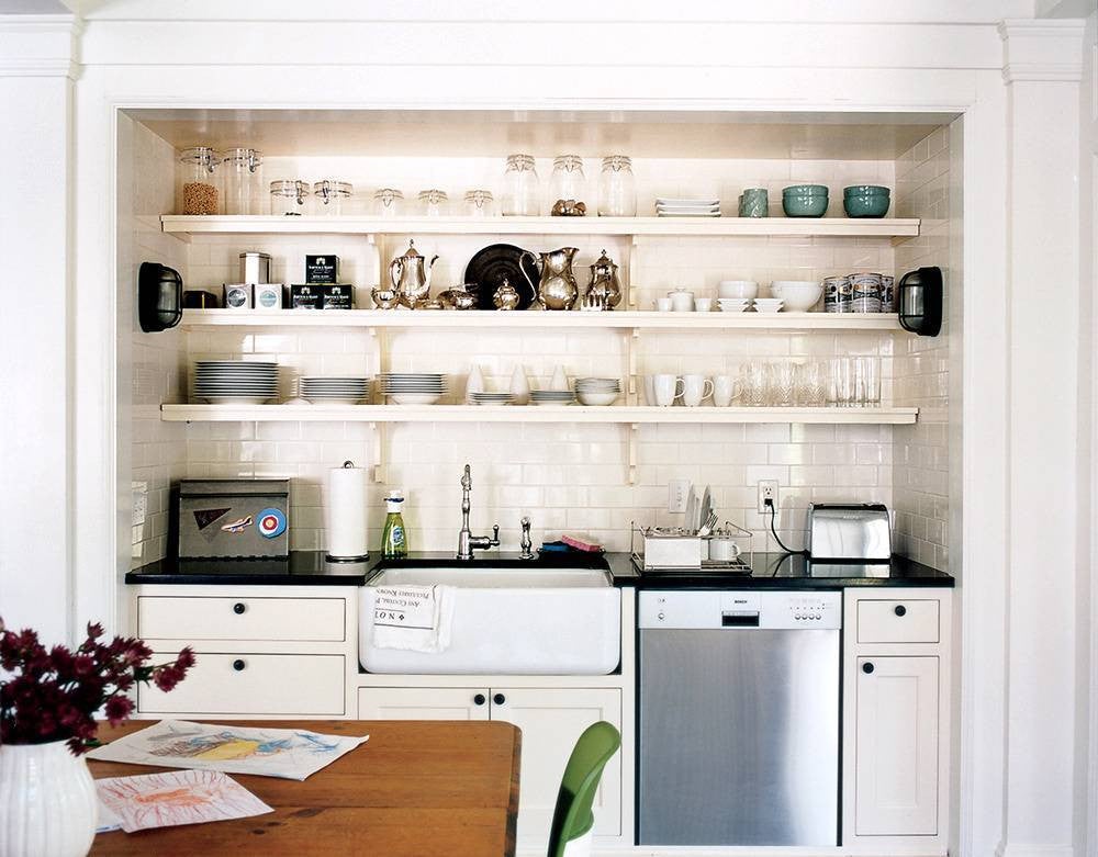 easy kitchen updates open shelving styling on kitchen wall