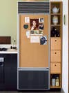 easy kitchen updates corkboard refrigerator