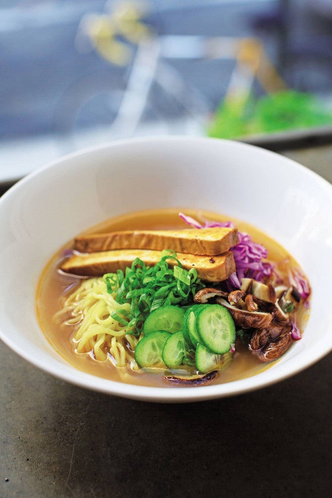 vegan noodle recipes v street ramen in white bowl