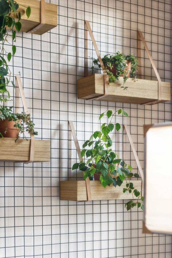 front yard landscaping ideas pegboard with hanging planters