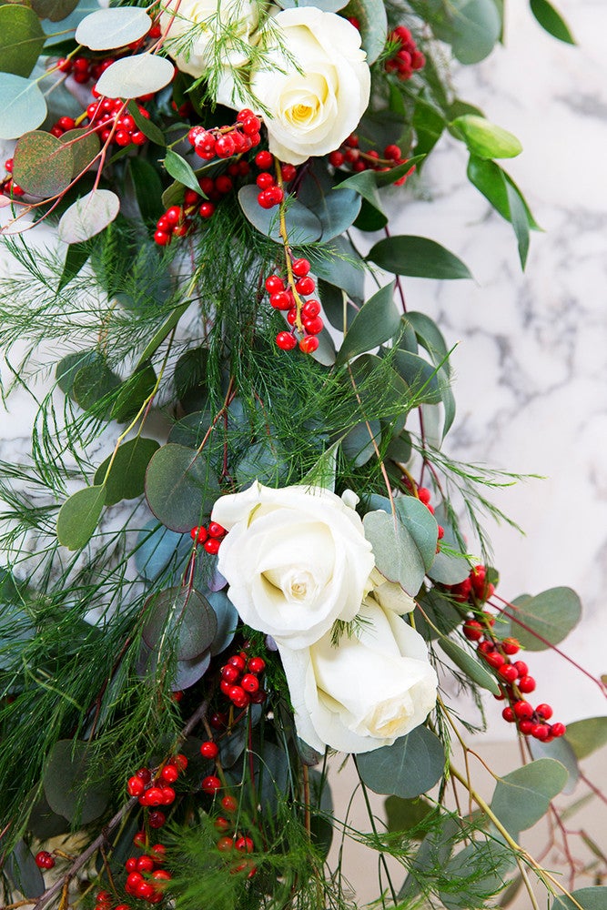 How To DIY A Garland For Your Tablescape Green Red White