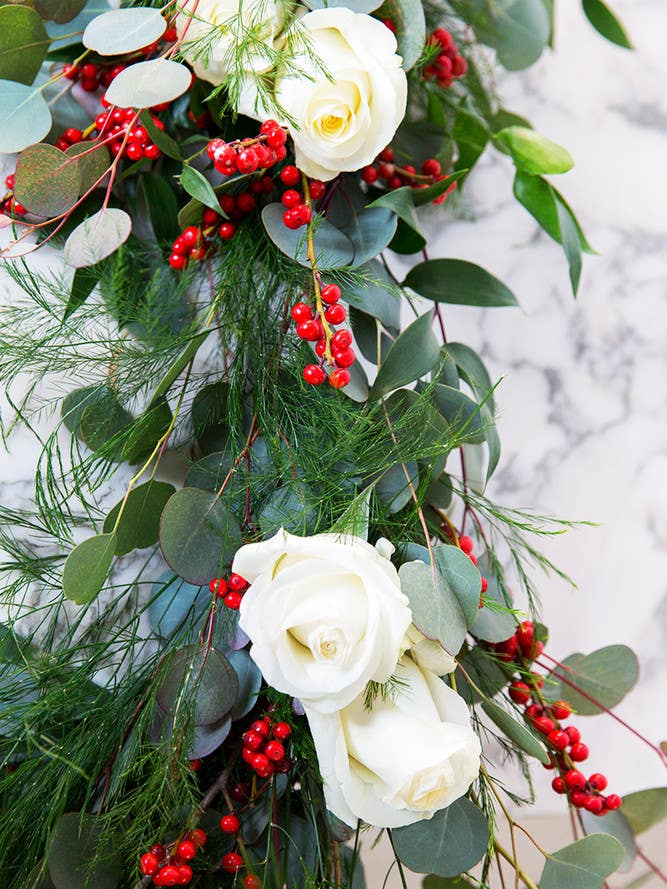 How To DIY A Garland For Your Tablescape Green Red White