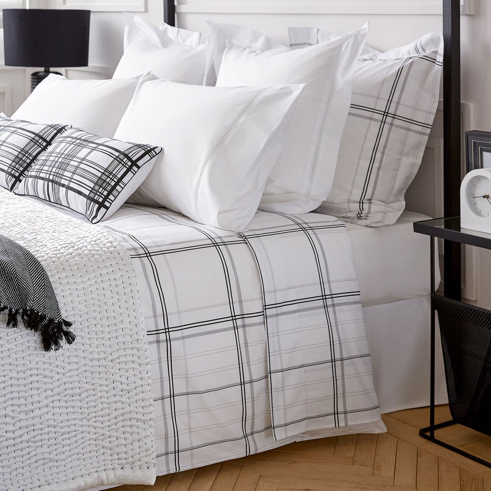 Zara Home SS17 Hotel Collection Black White Grid Bedding
