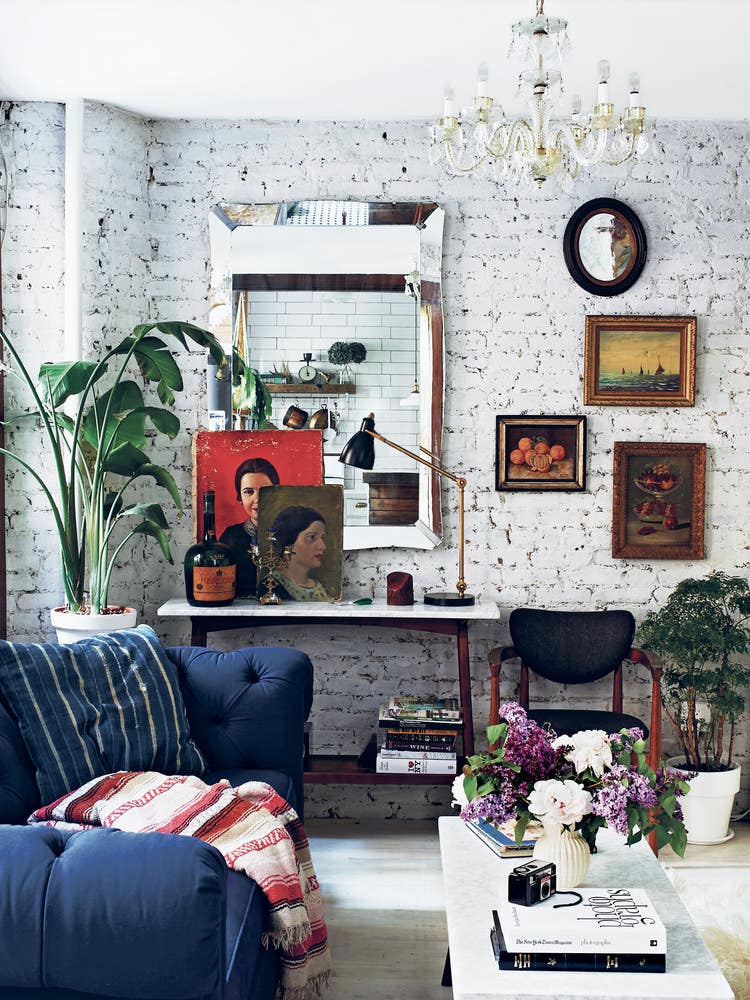 10 Times Navy Textiles Made Us Love Boho Style east village blues